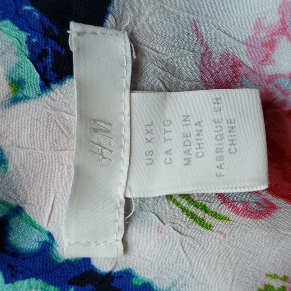 H&M Floral Dress XXL Sleeveless Flowy Sundress Vacation Wedding Beach Resortwear - Picture 11 of 13